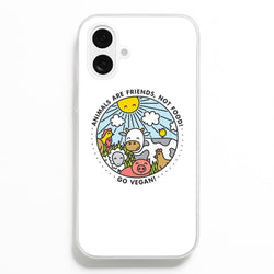 Animals Are Friends, Not Food - Vegan  - Vegan Phone Case for iPhone 16 Plus