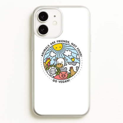 Animals Are Friends, Not Food - Vegan  - Vegan Phone Case for iPhone 11