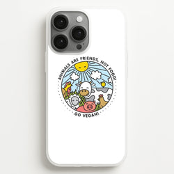 Animals Are Friends, Not Food - Vegan  - Vegan Phone Case for iPhone 13 Pro Max