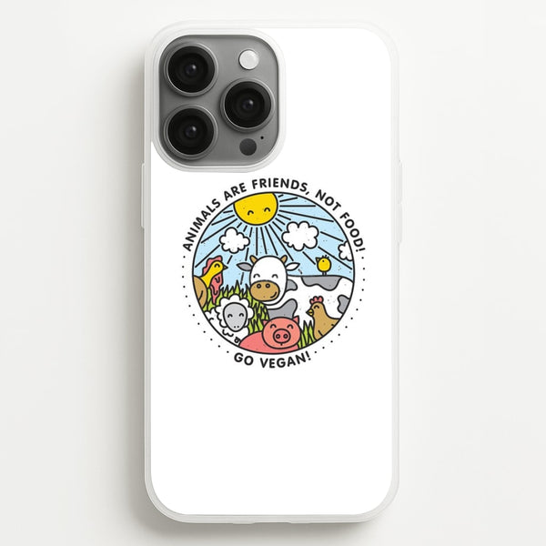 Animals Are Friends, Not Food - Vegan  - Vegan Phone Case for iPhone 13 Pro Max