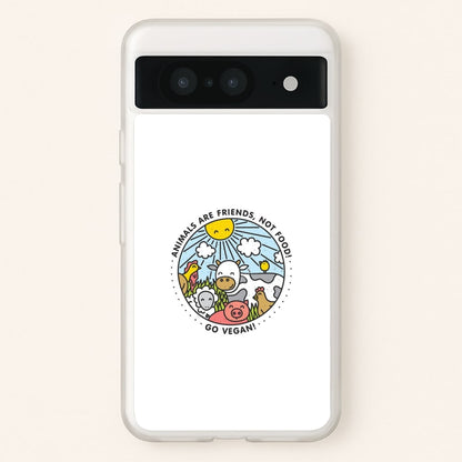 Animals Are Friends, Not Food - Vegan  - Vegan Phone Case for Google Pixel 8