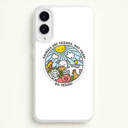 Animals Are Friends, Not Food - Vegan  - Vegan Phone Case for Galaxy S25 Edge