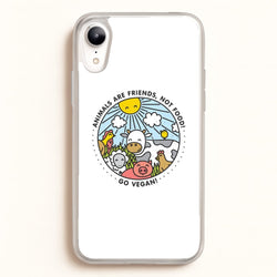 Animals Are Friends, Not Food - Vegan  - Vegan Phone Case for iPhone XR