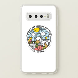 Animals Are Friends, Not Food - Vegan  - Vegan Phone Case for Galaxy S10 Plus