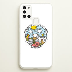 Animals Are Friends, Not Food - Vegan  - Vegan Phone Case for Galaxy A21s