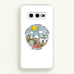 Animals Are Friends, Not Food - Vegan  - Vegan Phone Case for Galaxy S10e