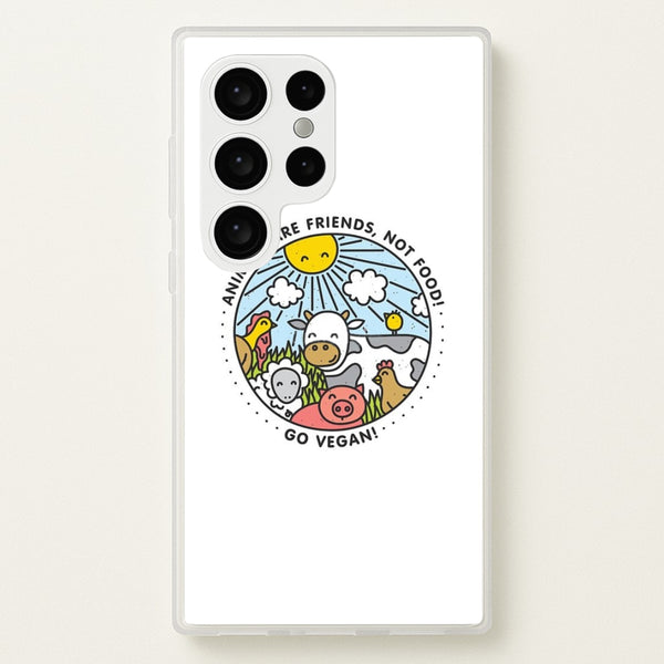 Animals Are Friends, Not Food - Vegan  - Vegan Phone Case for Galaxy S24 Ultra