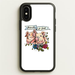 Friends Not Food - Vegan  - Vegan Phone Case for iPhone X / XS
