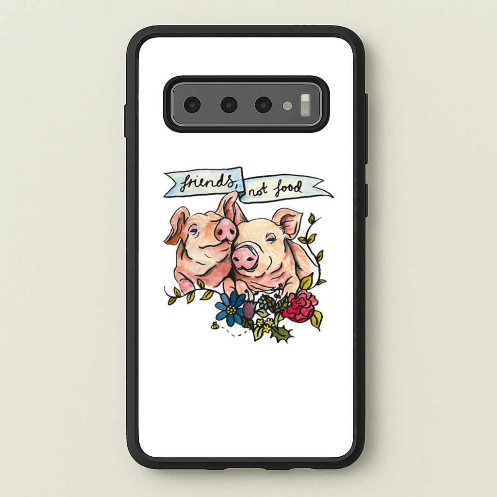Friends Not Food - Vegan  - Vegan Phone Case for Galaxy S10 Plus