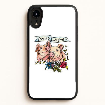 Friends Not Food - Vegan  - Vegan Phone Case for iPhone XR