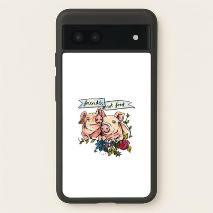 Friends Not Food - Vegan  - Vegan Phone Case for Google Pixel 6a