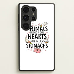 Animals Belong In Our Hearts - Vegan  - Vegan Phone Case for Galaxy S25 Ultra