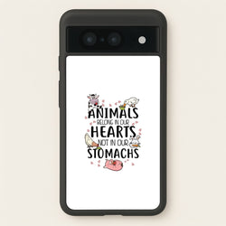 Animals Belong In Our Hearts - Vegan  - Vegan Phone Case for Google Pixel 8
