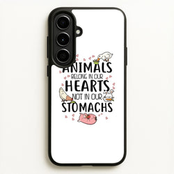 Animals Belong In Our Hearts - Vegan  - Vegan Phone Case for Galaxy A56