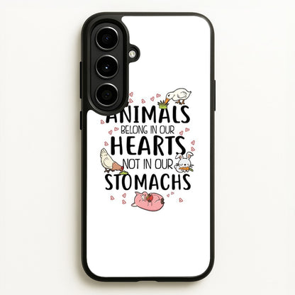 Animals Belong In Our Hearts - Vegan  - Vegan Phone Case for Galaxy A56