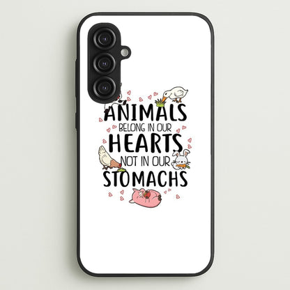 Animals Belong In Our Hearts - Vegan  - Vegan Phone Case for Galaxy S23FE