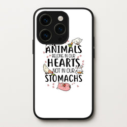 Animals Belong In Our Hearts - Vegan  - Vegan Phone Case for iPhone 14 Pro Max