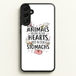 Animals Belong In Our Hearts - Vegan  - Vegan Phone Case for Galaxy A36