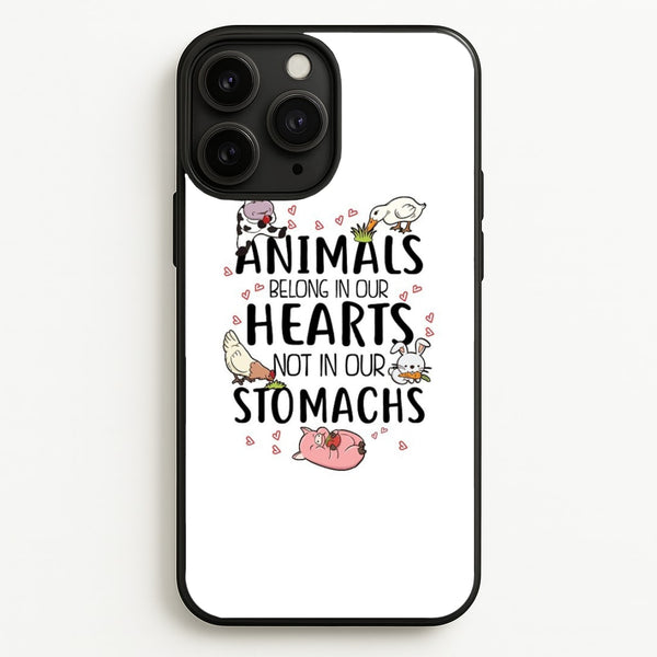 Animals Belong In Our Hearts - Vegan  - Vegan Phone Case for iPhone 11 Pro