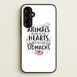 Animals Belong In Our Hearts - Vegan  - Vegan Phone Case for Galaxy A54