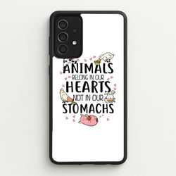 Animals Belong In Our Hearts - Vegan  - Vegan Phone Case for Galaxy A52 / A52s
