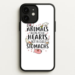 Animals Belong In Our Hearts - Vegan  - Vegan Phone Case for iPhone 11