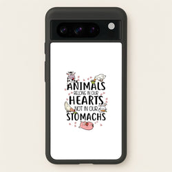 Animals Belong In Our Hearts - Vegan  - Vegan Phone Case for Google Pixel 8 Pro