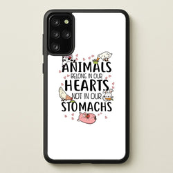 Animals Belong In Our Hearts - Vegan  - Vegan Phone Case for Galaxy S20 Plus