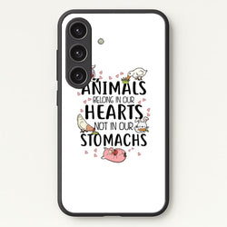 Animals Belong In Our Hearts - Vegan  - Vegan Phone Case for Galaxy S25 Plus