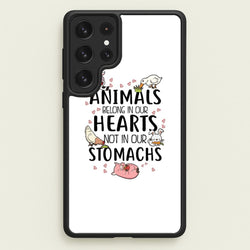 Animals Belong In Our Hearts - Vegan  - Vegan Phone Case for Galaxy S23 Ultra