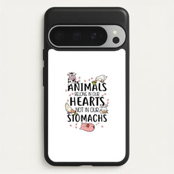 Animals Belong In Our Hearts - Vegan  - Vegan Phone Case for Google Pixel 9 Pro XL