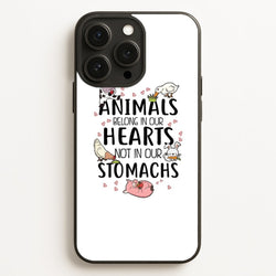 Animals Belong In Our Hearts - Vegan  - Vegan Phone Case for iPhone 12 Pro Max