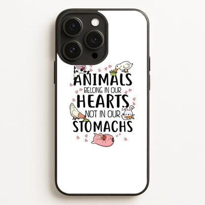 Animals Belong In Our Hearts - Vegan  - Vegan Phone Case for iPhone 12 Pro Max