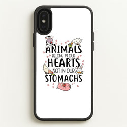 Animals Belong In Our Hearts - Vegan  - Vegan Phone Case for iPhone XS Max