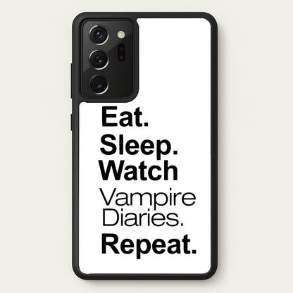 Eat Sleep Watch VPD Repeat  - marble Phone Case for Galaxy Note 20 Ultra