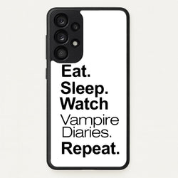 Eat Sleep Watch VPD Repeat  - marble Phone Case for Galaxy A53