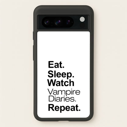 Eat Sleep Watch VPD Repeat  - marble Phone Case for Google Pixel 8 Pro