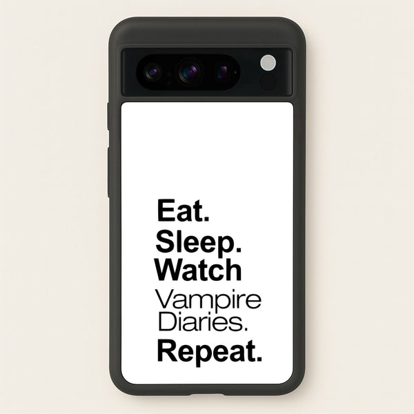 Eat Sleep Watch VPD Repeat  - marble Phone Case for Google Pixel 8 Pro