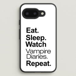 Eat Sleep Watch VPD Repeat  - marble Phone Case for Google Pixel 9a