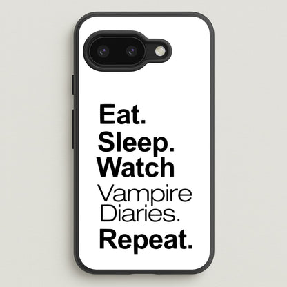 Eat Sleep Watch VPD Repeat  - marble Phone Case for Google Pixel 9a