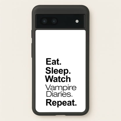 Eat Sleep Watch VPD Repeat  - marble Phone Case for Google Pixel 6a