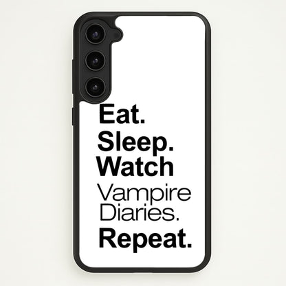 Eat Sleep Watch VPD Repeat  - marble Phone Case for Galaxy S23 Plus