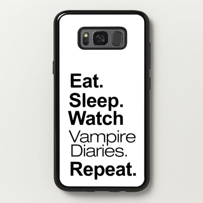 Eat Sleep Watch VPD Repeat  - marble Phone Case for Galaxy S8 Plus