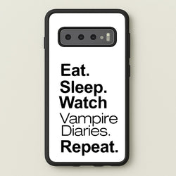 Eat Sleep Watch VPD Repeat  - marble Phone Case for Galaxy S10 Plus