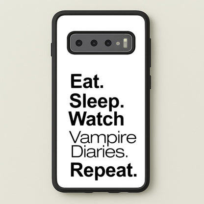 Eat Sleep Watch VPD Repeat  - marble Phone Case for Galaxy S10 Plus