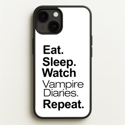 Eat Sleep Watch VPD Repeat  - marble Phone Case for iPhone 13
