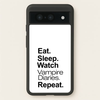 Eat Sleep Watch VPD Repeat  - marble Phone Case for Google Pixel 8