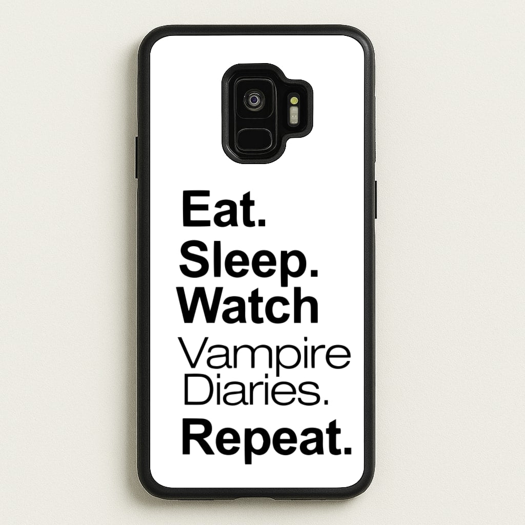 Eat Sleep Watch VPD Repeat  - marble Phone Case for Galaxy S9