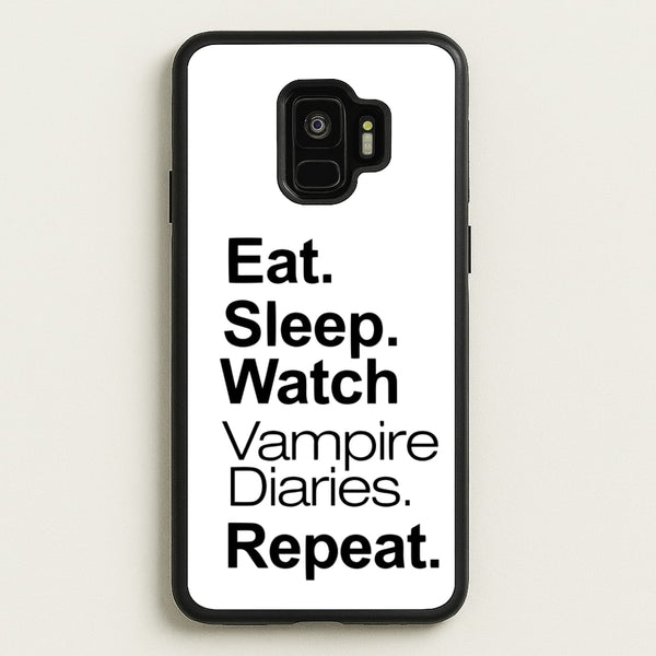 Eat Sleep Watch VPD Repeat  - marble Phone Case for Galaxy S9