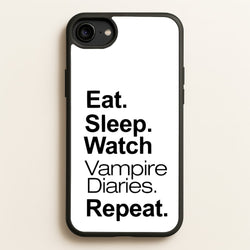Eat Sleep Watch VPD Repeat  - marble Phone Case for iPhone 6 / 7 / 8 / SE